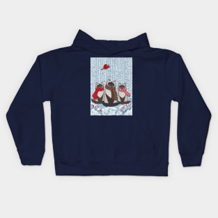 Winter Birman Cats! Kids Hoodie